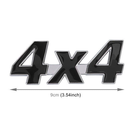 Car Number 4 x 4 Personalized Aluminum Alloy Decorative Sticker, Size: 9 x 3.5 x 2.3cm (Black) by buy2fix