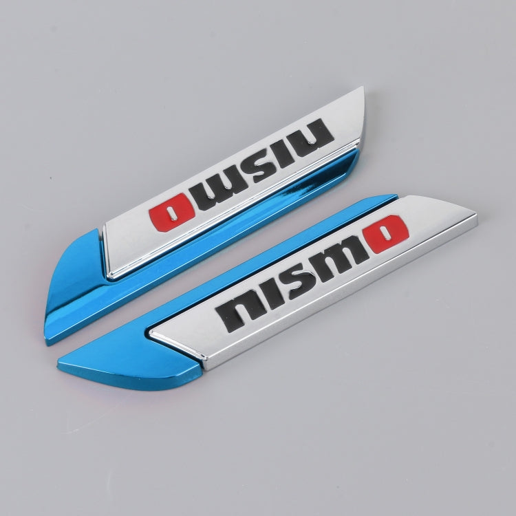 1 Pair Car Letters NISMO Personalized Aluminum Alloy Decorative Stickers, Size: 11.5 x 2.5 x 0.5cm (Blue) - 3D Metal Sticker by buy2fix | Online Shopping UK | buy2fix