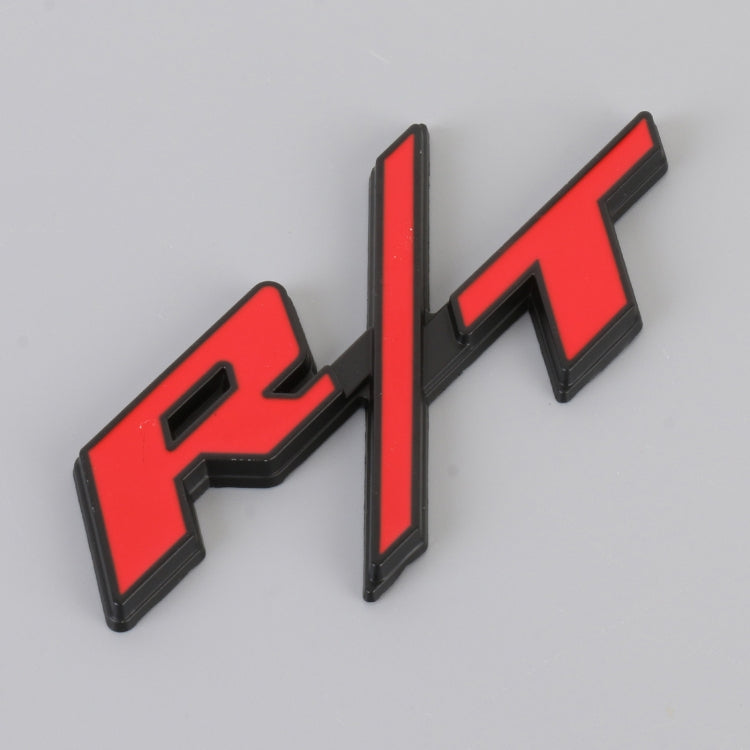 Car R / T Personalized Aluminum Alloy Decorative Stickers, Size:10.5 x 5cm (Black Red) - 3D Metal Sticker by buy2fix | Online Shopping UK | buy2fix