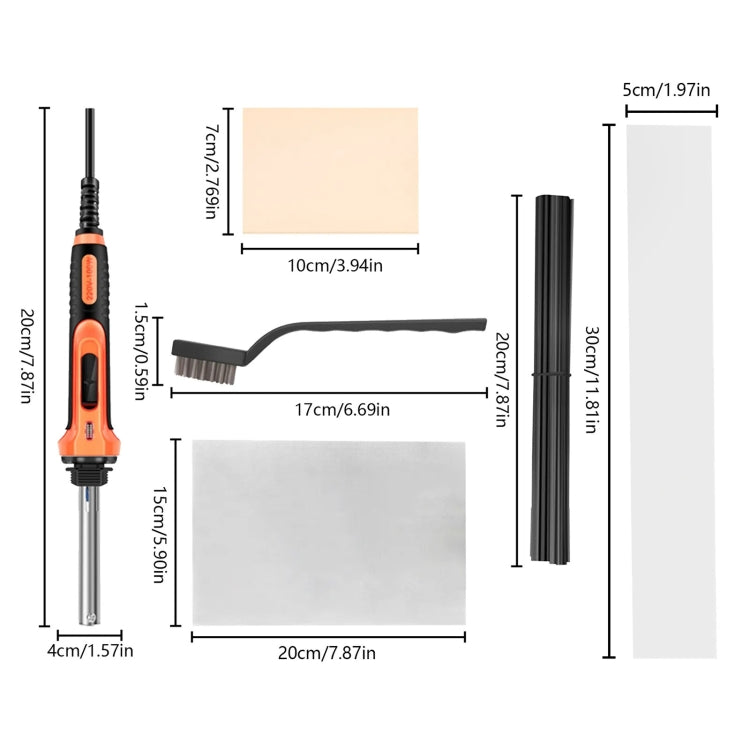 100W Electric Soldering Iron Plastic Welding Machine Car Bumper Repair Plier, AU Plug (Yellow) - Hand Tool Sets by buy2fix | Online Shopping UK | buy2fix