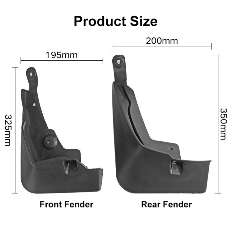 For Toyota RAV4 2019 4pcs/Set Car Auto Soft Plastic Splash Flaps Fender Guard by buy2fix