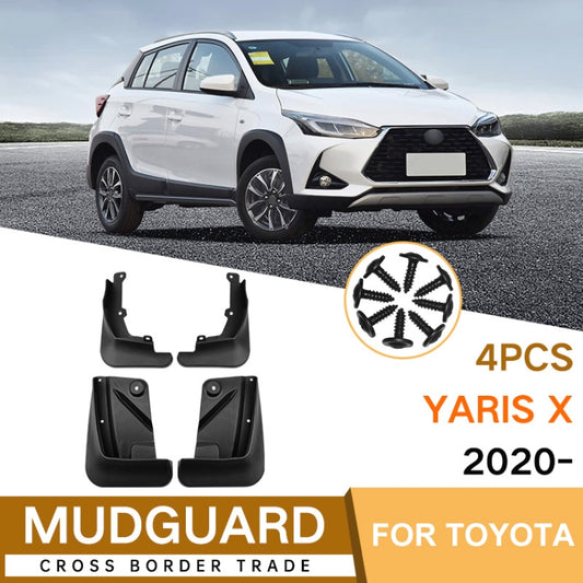 For Toyota Yaris X 2020-2023 4pcs/Set Car Auto Soft Plastic Splash Flaps Fender Guard by buy2fix