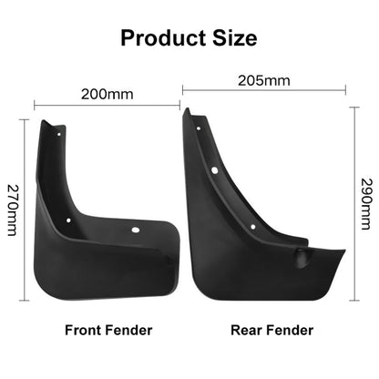 For MG ZS 2020-2021 4pcs/Set Car Auto Soft Plastic Splash Flaps Fender Guard - Mudguards by buy2fix | Online Shopping UK | buy2fix