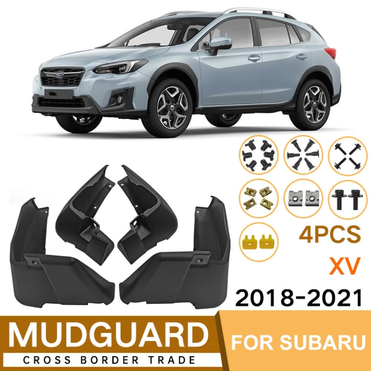 For Subaru XV 2018-2021 4pcs/Set Car Auto Soft Plastic Splash Flaps Fender Guard - Mudguards by buy2fix | Online Shopping UK | buy2fix