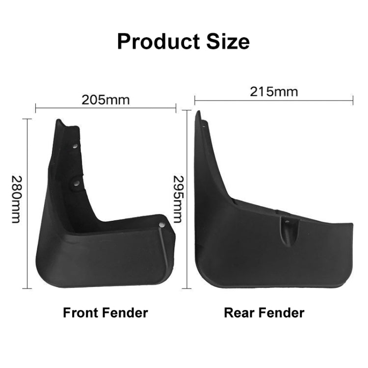 For Suzuki VITARA  2016-2019 4pcs/Set Car Auto Soft Plastic Splash Flaps Fender Guard - Mudguards by buy2fix | Online Shopping UK | buy2fix