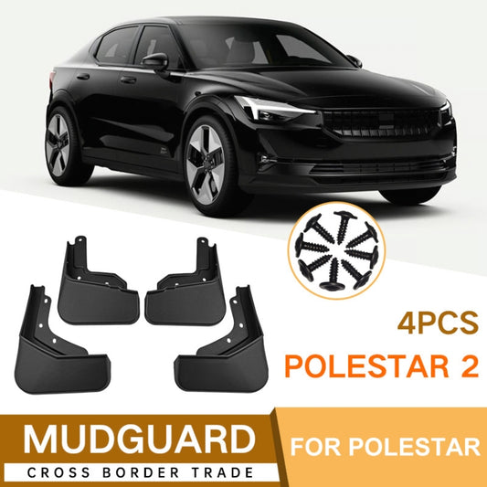 For Polestar 2 4pcs/Set Car Auto Soft Plastic Splash Flaps Fender Guard by buy2fix