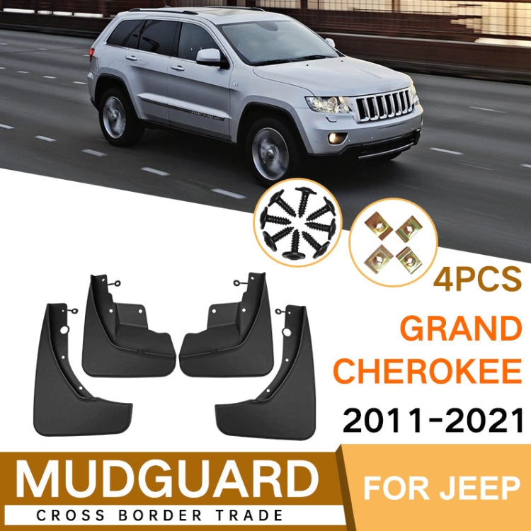 For Jeep Grand Cherokee 2011-2021 4pcs/Set Car Auto Soft Plastic Splash Flaps Fender Guard - Mudguards by buy2fix | Online Shopping UK | buy2fix