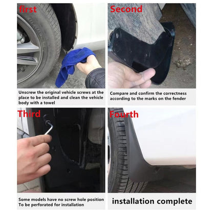 For Jaguar F-PACE 2016-2021 4pcs/Set Car Auto Soft Plastic Splash Flaps Fender Guard by buy2fix