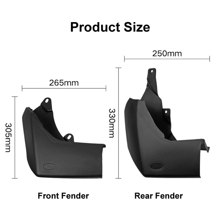 For Land Rover Discovery 4 2009-2016 4pcs/Set Car Auto Soft Plastic Splash Flaps Fender Guard - Mudguards by buy2fix | Online Shopping UK | buy2fix