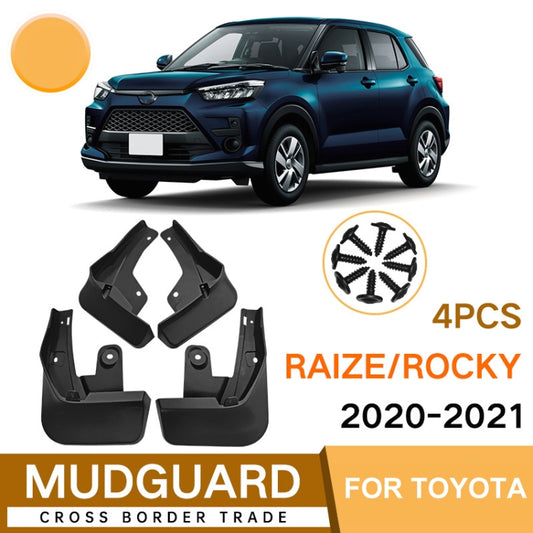 For Toyota Raize / Daihatsu Rocky 2020-2021 4pcs/Set Car Auto Soft Plastic Splash Flaps Fender Guard by buy2fix