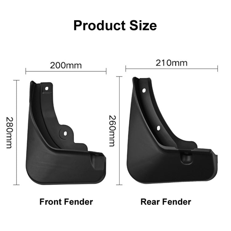 For Hyundai Ioniq 5 2020-2022 4pcs/Set Car Auto Soft Plastic Splash Flaps Fender Guard by buy2fix