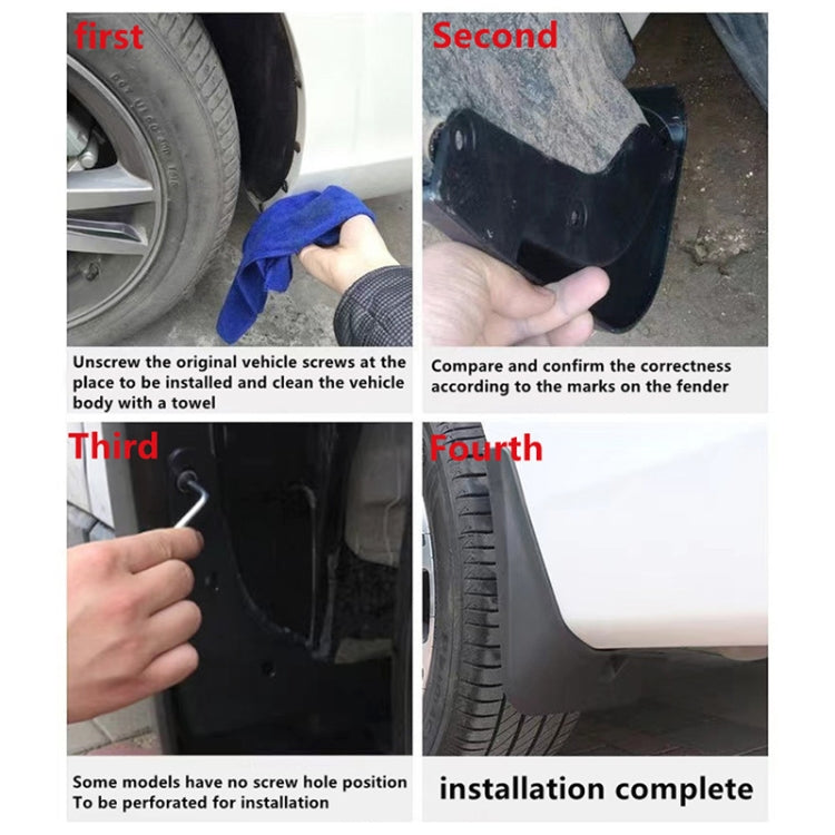 For BMW X4 X F26 2014-2018 4pcs/Set Car Auto Soft Plastic Splash Flaps Fender Guard by buy2fix