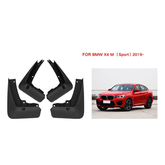 For BMW X4 M Sports 2019-2023 4pcs/Set Car Auto Soft Plastic Splash Flaps Fender Guard by buy2fix
