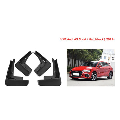 For Audi A3 Hatchback Sport 2021 4pcs/Set Car Auto Soft Plastic Splash Flaps Fender Guard - Mudguards by buy2fix | Online Shopping UK | buy2fix