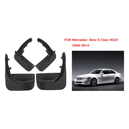 For Mercedes-Benz S-class 2008-2014 4pcs/Set Car Auto Soft Plastic Splash Flaps Fender Guard - Mudguards by buy2fix | Online Shopping UK | buy2fix