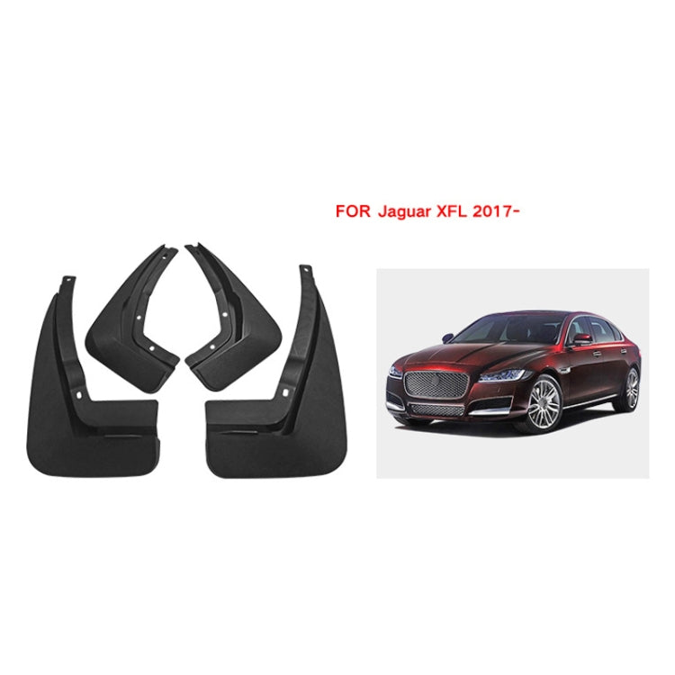 For Jaguar XFL 2016 4pcs/Set Car Auto Soft Plastic Splash Flaps Fender Guard - Mudguards by buy2fix | Online Shopping UK | buy2fix