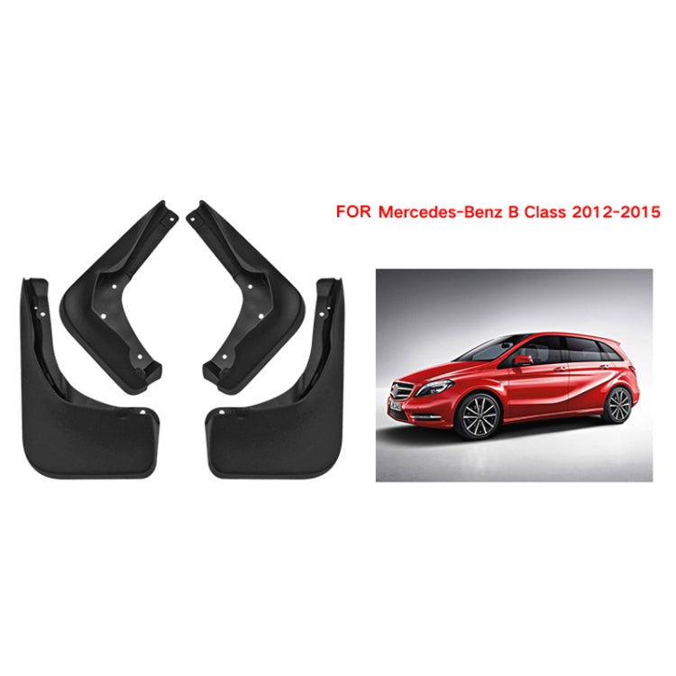 For Mercedes-Benz B-class 2012-2015 4pcs/Set Car Auto Soft Plastic Splash Flaps Fender Guard - Mudguards by buy2fix | Online Shopping UK | buy2fix