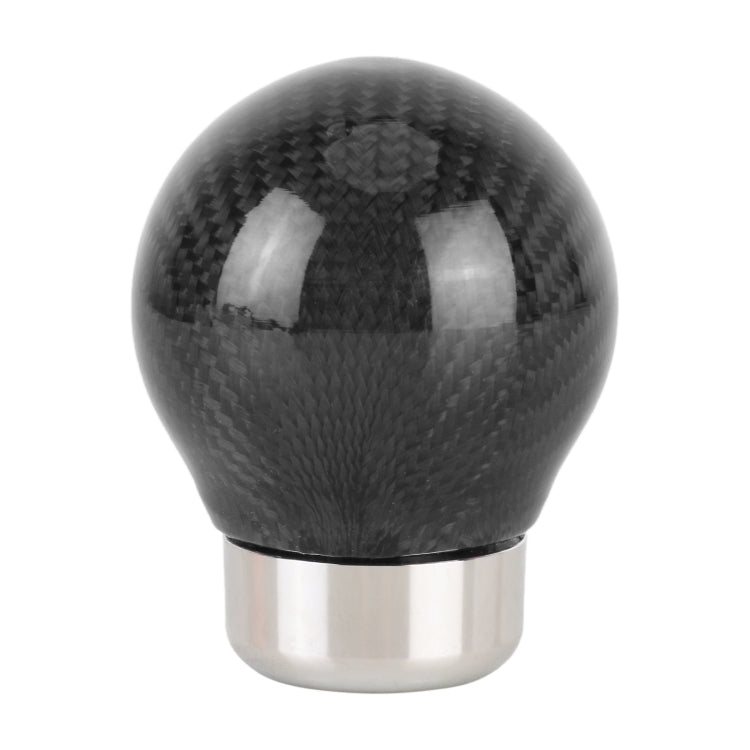 Car Carbon Fiber Pattern Gear Shift Knob Round Modified Gear Shift Head (Black) by buy2fix