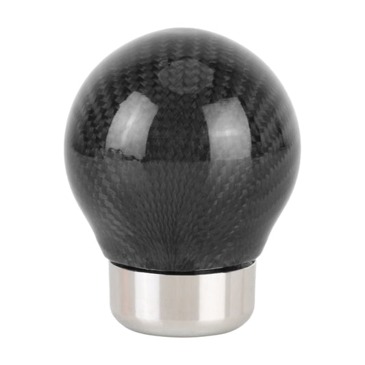 Car Carbon Fiber Pattern Gear Shift Knob Round Modified Gear Shift Head (Black) by buy2fix