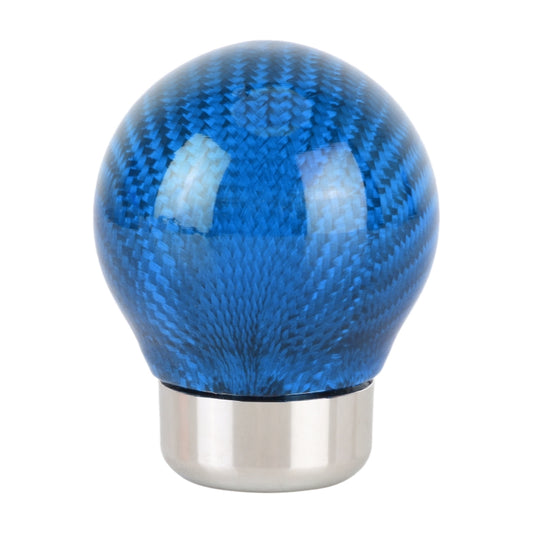 Car Carbon Fiber Pattern Gear Shift Knob Round Modified Gear Shift Head (Blue) by buy2fix