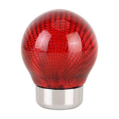 Car Carbon Fiber Pattern Gear Shift Knob Round Modified Gear Shift Head (Red) by buy2fix