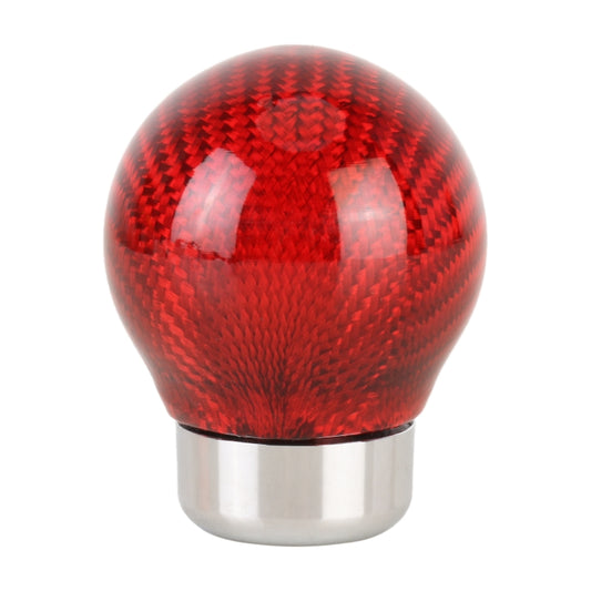 Car Carbon Fiber Pattern Gear Shift Knob Round Modified Gear Shift Head (Red) by buy2fix