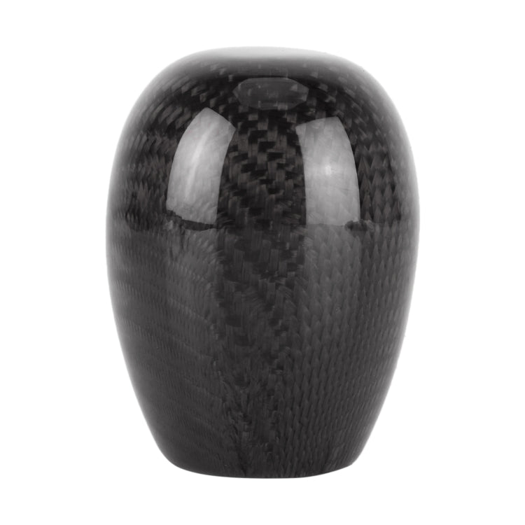 Car Carbon Fiber Pattern Gear Shift Knob Short Style Duck Egg Type Automatic Gear Head (Black) by buy2fix