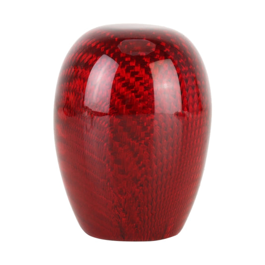 Car Carbon Fiber Pattern Gear Shift Knob Short Style Duck Egg Type Automatic Gear Head (Red) by buy2fix