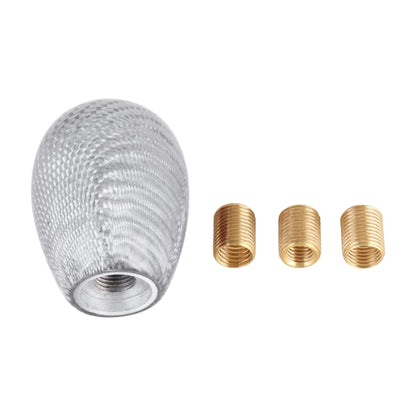 Car Carbon Fiber Pattern Gear Shift Knob Short Style Duck Egg Type Automatic Gear Head (Silver) by buy2fix