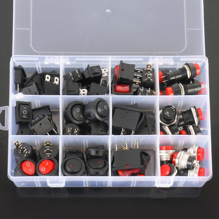 50pcs Universal Power Switch Button Assortment Kit by buy2fix