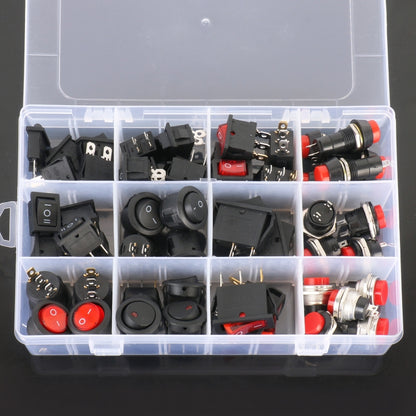 50pcs Universal Power Switch Button Assortment Kit by buy2fix