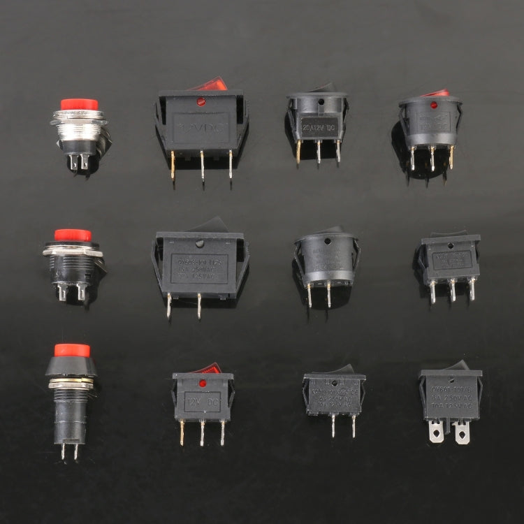 50pcs Universal Power Switch Button Assortment Kit by buy2fix