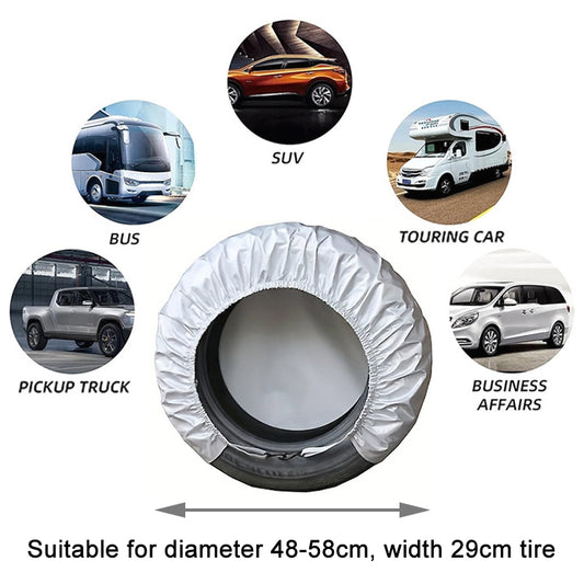 4pcs / Set Car Tire 420D Oxford Cloth Protective Cover, Diameter: 48-58cm, Width: 29cm by buy2fix