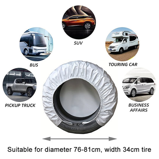 4pcs / Set Car Tire 420D Oxford Cloth Protective Cover, Diameter: 76-81cm, Width: 34cm by buy2fix