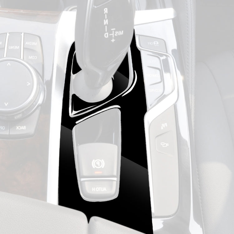 Car Right Drive Gear Panel Decorative Sticker for BMW Series 5 G38 528Li / 530Li / 540Li 2018(Black) - In Car by buy2fix | Online Shopping UK | buy2fix