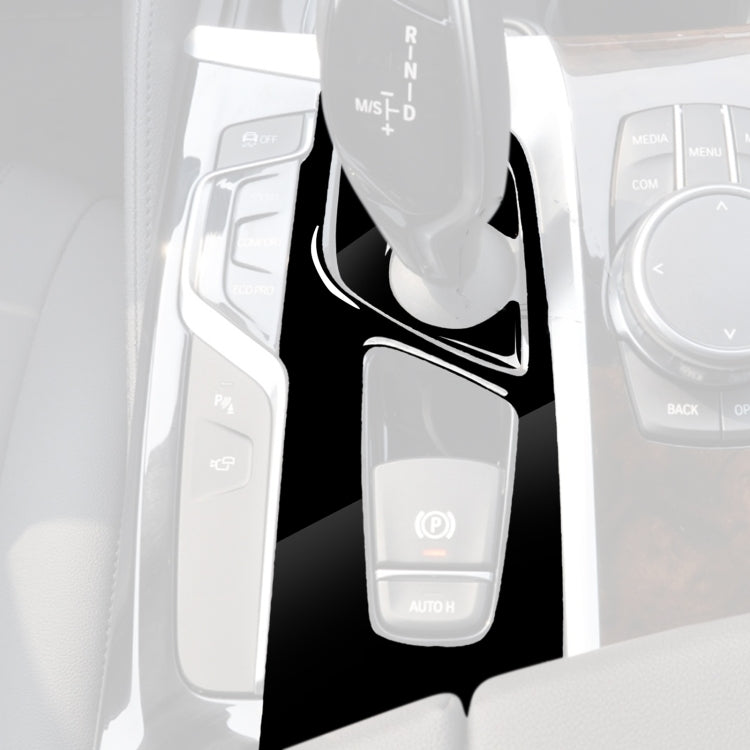 Car Left Drive Gear Panel Decorative Sticker for BMW Series 5 G38 528Li / 530Li / 540Li 2018(Black) - In Car by buy2fix | Online Shopping UK | buy2fix