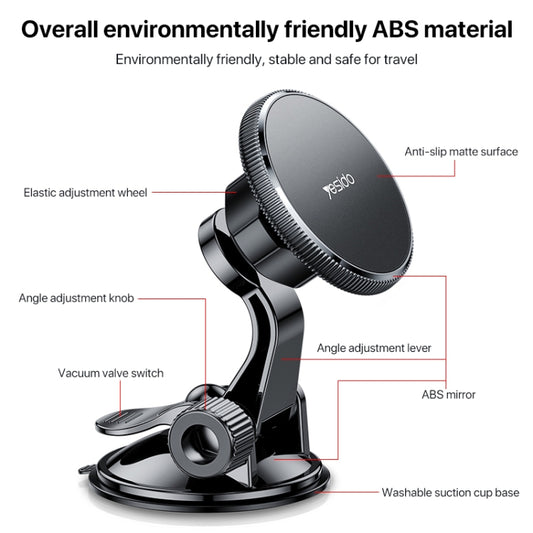 Yesido C177 Mini Suction Cup Type Magsafe Magnetic Car Holder by Yesido