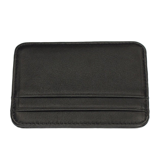 C1712H2 Sheepskin Ultra Thin Mini Convenient Card Case (Black)