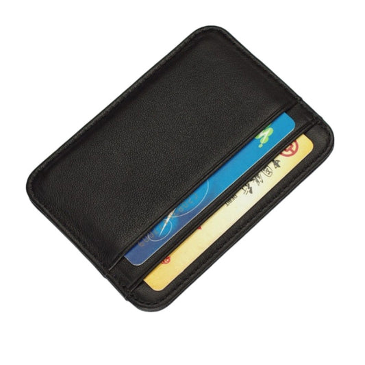 C1712H2 Sheepskin Ultra Thin Mini Convenient Card Case (Black) by buy2fix