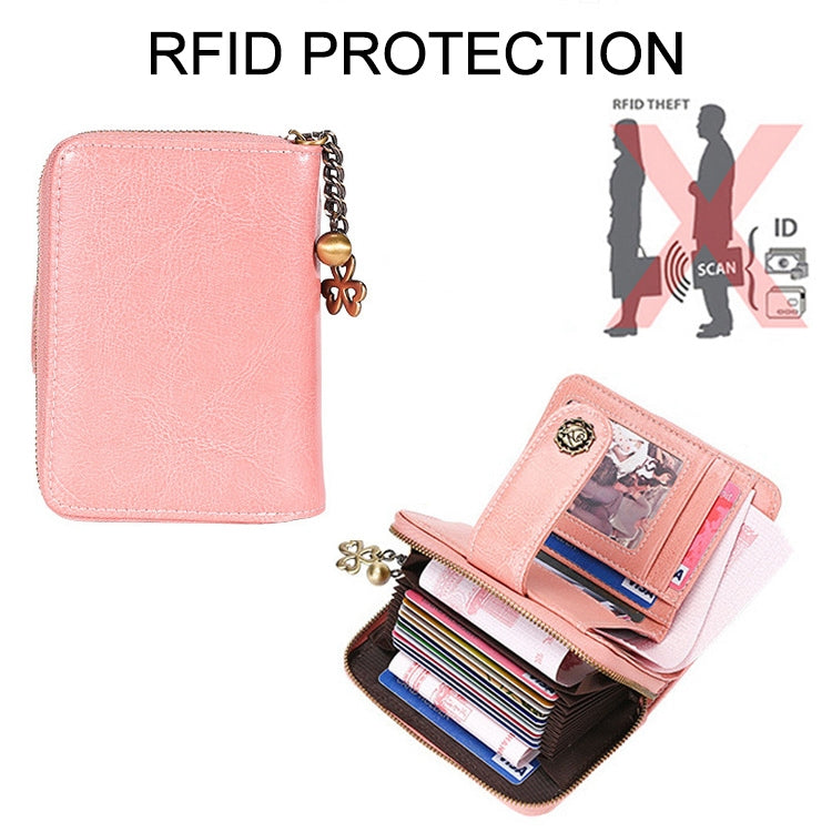 3522 Short Anti-magnetic RFID Wallet Multi-function Wallet for Ladies, with Card Slots(Blue) - Antimagnetic RFID Package by buy2fix | Online Shopping UK | buy2fix