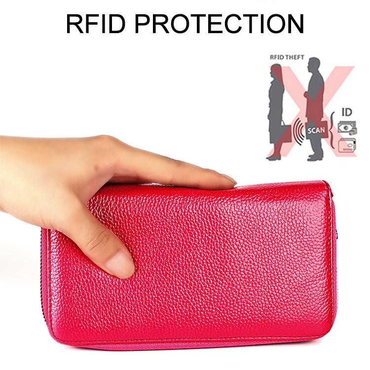 KB196 Top-grain Leather Large Capacity Multi-function 36-Bit Anti-magnetic RFID Organ Card Package Wallet(Black) - Antimagnetic RFID Package by buy2fix | Online Shopping UK | buy2fix