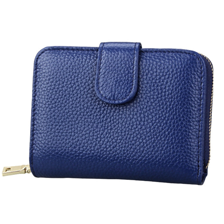 KB132 Female Style Full Grain Cow Leather Multifunctional RFID Wallet/ Card Bag/ Driving License Package(Blue) by buy2fix