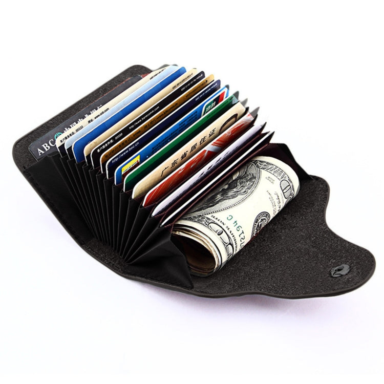 KB39 Simple Fashion Genuine leather Organ Card Bag Candy Color Card Package(Black) by buy2fix