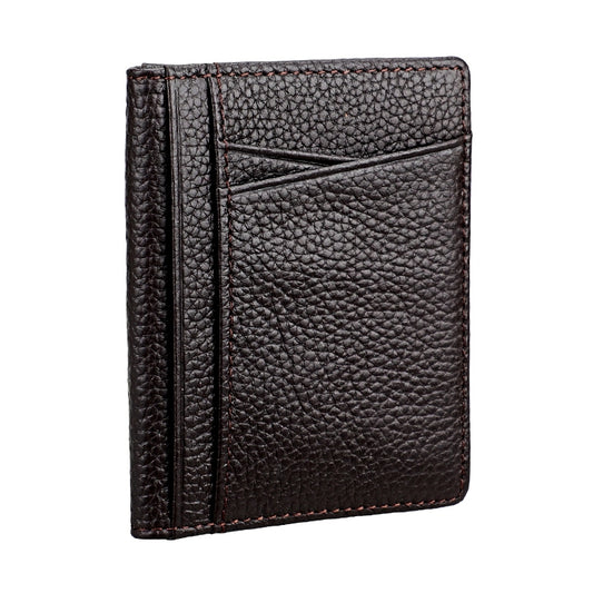 KB173 Ultrathin Litchi Texture Leather Card Holder Certificate Bag(Coffee) by buy2fix