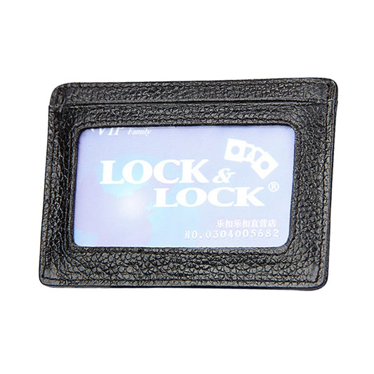 KB37 Antimagnetic RFID Litchi Texture Leather Card Holder Wallet Billfold for Men and Women (Black) by buy2fix