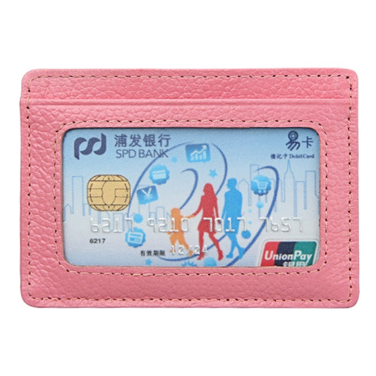 KB37 Antimagnetic RFID Litchi Texture Leather Card Holder Wallet Billfold for Men and Women (Pink) by buy2fix