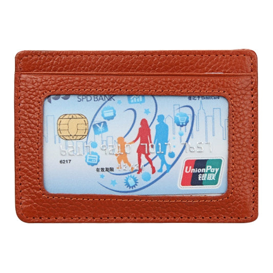 KB37 Antimagnetic RFID Litchi Texture Leather Card Holder Wallet Billfold for Men and Women (Brown) by buy2fix