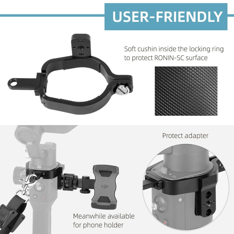 Sunnylife RO-Q9228 Handheld Gimbal Special Lanyard Shoulder Strap + Fixed Ring Hang Buckle for DJI RONIN-SC - DJI & GoPro Accessories by Sunnylife | Online Shopping UK | buy2fix