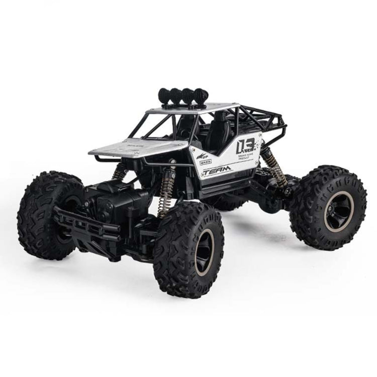 HD6026 1:16 Large Alloy Climbing Car Mountain Bigfoot Cross-country Four-wheel Drive Remote Control Car Toy, Size: 28cm(Silver) - RC Cars by buy2fix | Online Shopping UK | buy2fix