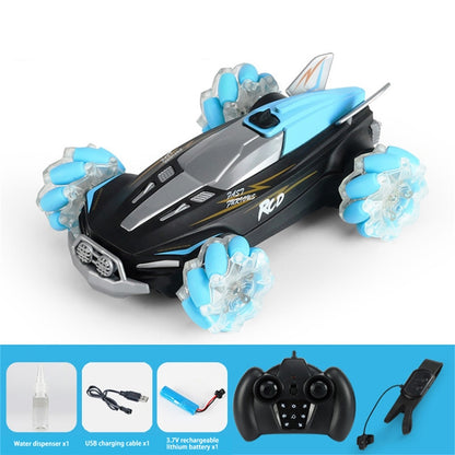 YDJ-D888 4WD 2.4G Remote Control Spray 360 Degree Flip Stunt Drift Car(Blue) - RC Cars by buy2fix | Online Shopping UK | buy2fix